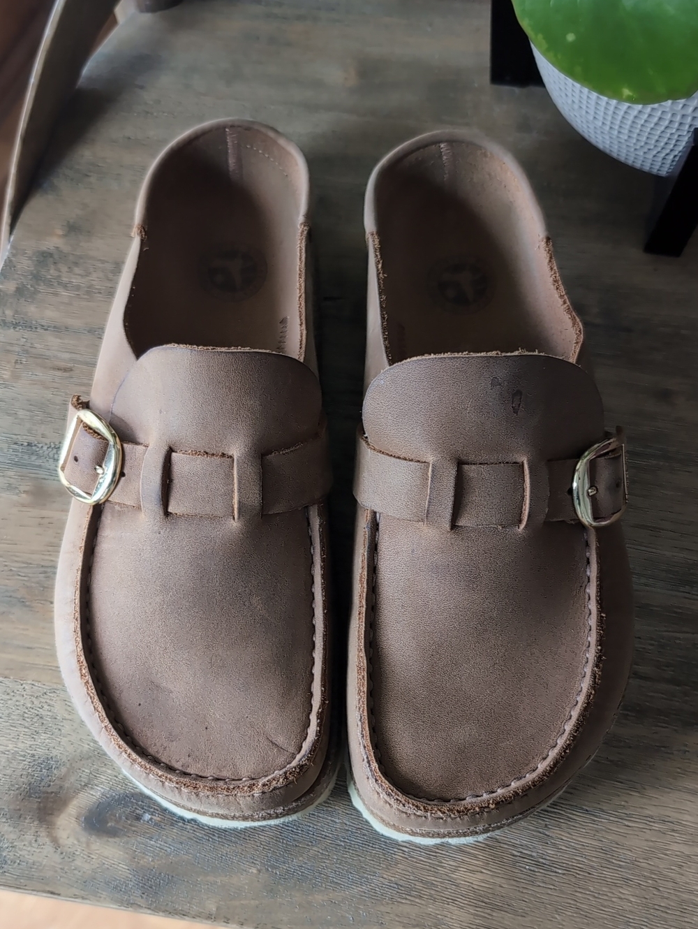Birkenstock Buckley Clog - Oiled Leather 38 Regular Cognac Brown Tan - Picture 10 of 14